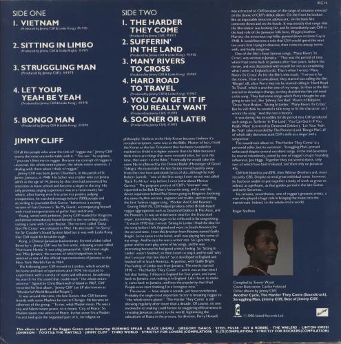 Jimmy Cliff Reggae Greats vinyl LP album (LP record) UK JCLLPRE183079