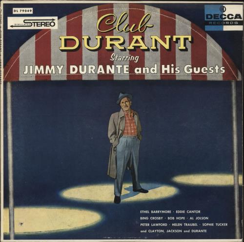 Jimmy Durante Club Durant Starring Jimmy Durante And His Guests vinyl LP album (LP record) US J/DLPCL741844