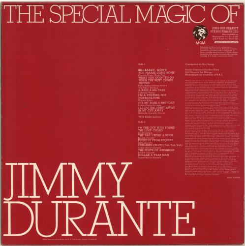 Jimmy Durante The Special Magic Of Jimmy Durante vinyl LP album (LP record) UK J/DLPTH459134