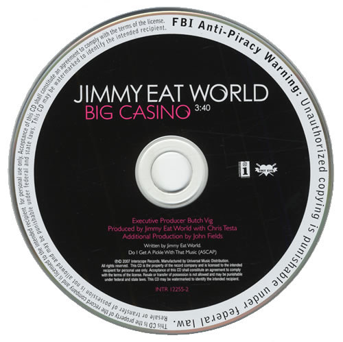 Jimmy Eat World Big Casino CD single (CD5 / 5") US JMWC5BI432300