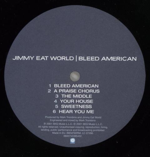 Jimmy Eat World Bleed American - 180 Gram Vinyl vinyl LP album (LP record) UK JMWLPBL806422