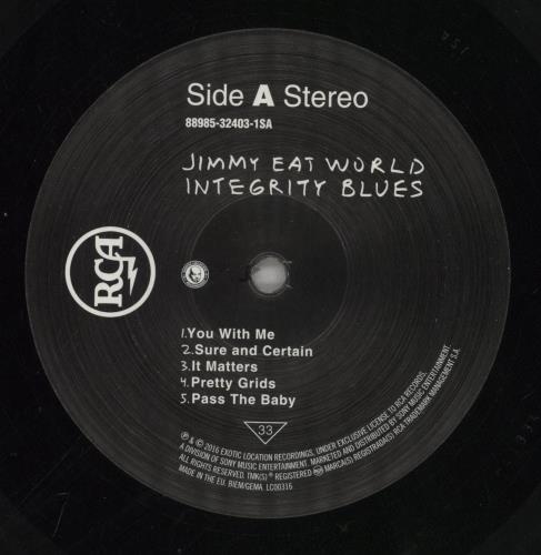 Jimmy Eat World Integrity Blues vinyl LP album (LP record) UK JMWLPIN781618