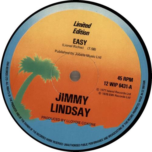 Jimmy Lindsay Easy 12" vinyl single (12 inch record / Maxi-single) UK LN512EA688905