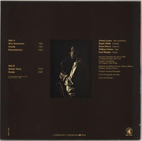 Jimmy Lyons Wee Sneezawee vinyl LP album (LP record) Italian OKNLPWE711811