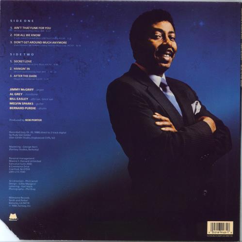 Jimmy McGriff Blue To The 'Bone vinyl LP album (LP record) US JI4LPBL798941