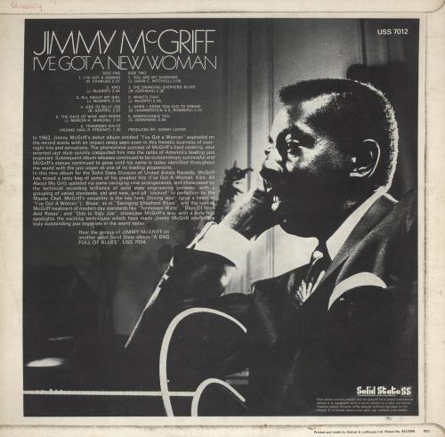 Jimmy McGriff I've Got A New Woman vinyl LP album (LP record) UK JI4LPIV737883