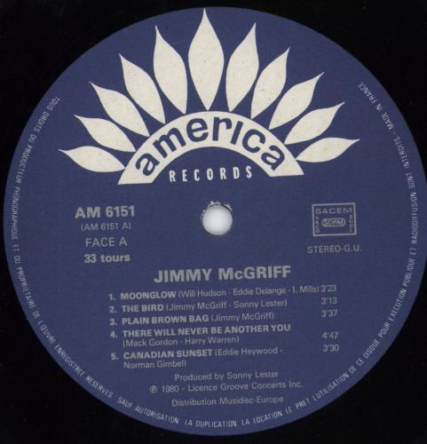 Jimmy McGriff Jimmy McGriff vinyl LP album (LP record) French JI4LPJI806328