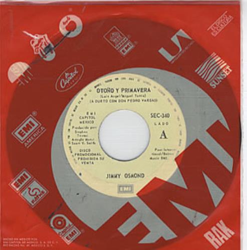 Jimmy Osmond Otono Y Primavera 7" vinyl single (7 inch record / 45) Mexican JIO07OT239783