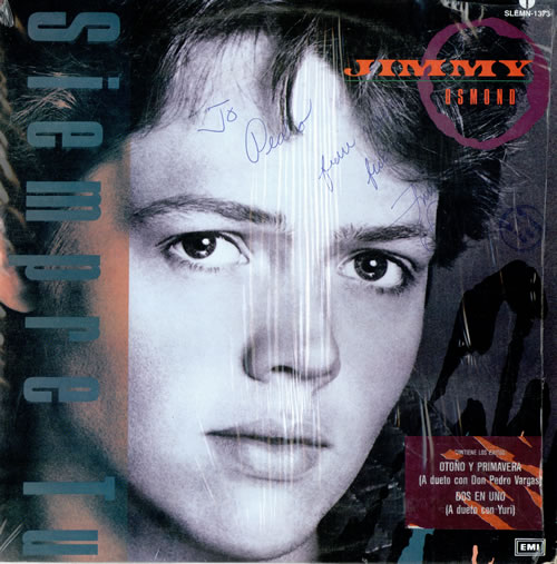 Jimmy Osmond Siempre Tu - Autographed vinyl LP album (LP record) Mexican JIOLPSI460203
