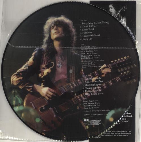 Jimmy Page Burn Up picture disc LP (vinyl picture disc album) UK JPAPDBU717301