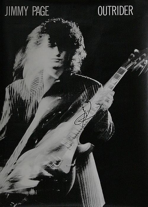 Jimmy Page Outrider - Autographed poster UK JPAPOOU475220