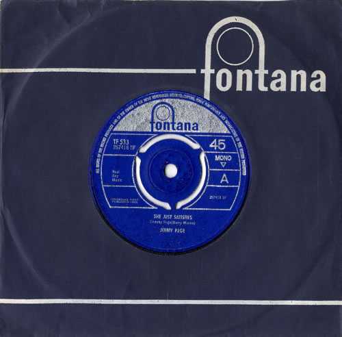 Jimmy Page She Just Satisfies 7" vinyl single (7 inch record / 45) UK JPA07SH212294