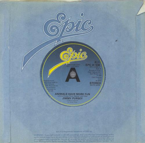 Jimmy Pursey Animals Have More Fun - A Label 7" vinyl single (7 inch record / 45) UK JPU07AN831739