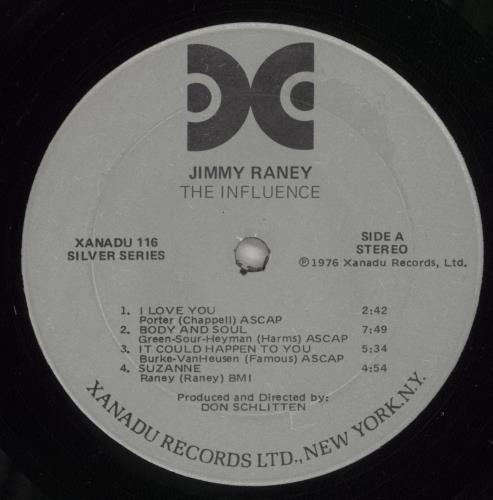 Jimmy Raney The Influence vinyl LP album (LP record) US JRNLPTH878514