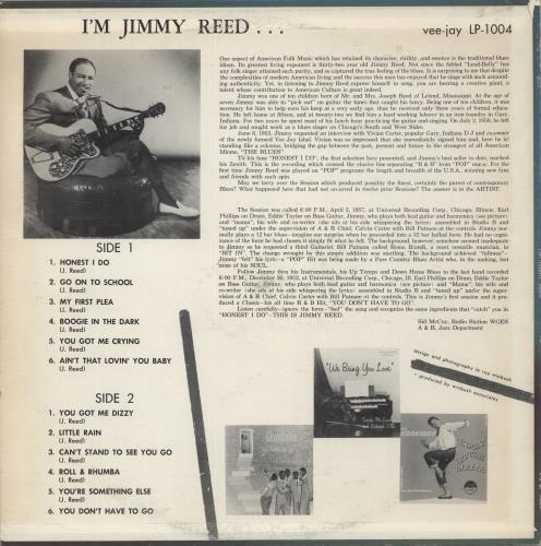 Jimmy Reed I'm Jimmy Reed vinyl LP album (LP record) US JMRLPIM883649