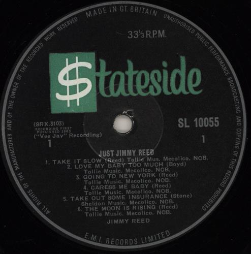 Jimmy Reed Just Jimmy Reed vinyl LP album (LP record) UK JMRLPJU752056