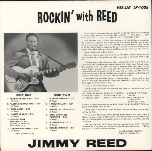 Jimmy Reed Rockin' With Reed vinyl LP album (LP record) US JMRLPRO883363