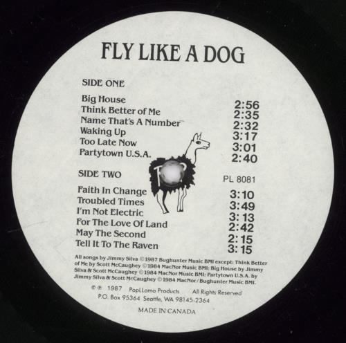 Jimmy Silva Fly Like A Dog vinyl LP album (LP record) US -6PLPFL891876