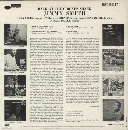 Jimmy Smith (Jazz Organ) Back At The Chicken Shack vinyl LP album (LP record) French IMYLPBA567400