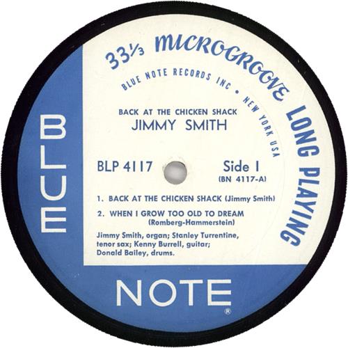 Jimmy Smith (Jazz Organ) Back At The Chicken Shack vinyl LP album (LP record) US IMYLPBA724005