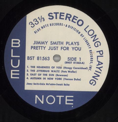 Jimmy Smith (Jazz Organ) Plays Pretty Just For You vinyl LP album (LP record) US IMYLPPL857710