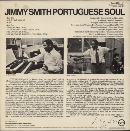 Jimmy Smith (Jazz Organ) Portuguese Soul vinyl LP album (LP record) UK IMYLPPO543439