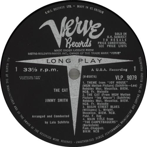 Jimmy Smith (Jazz Organ) The Cat vinyl LP album (LP record) UK IMYLPTH449949