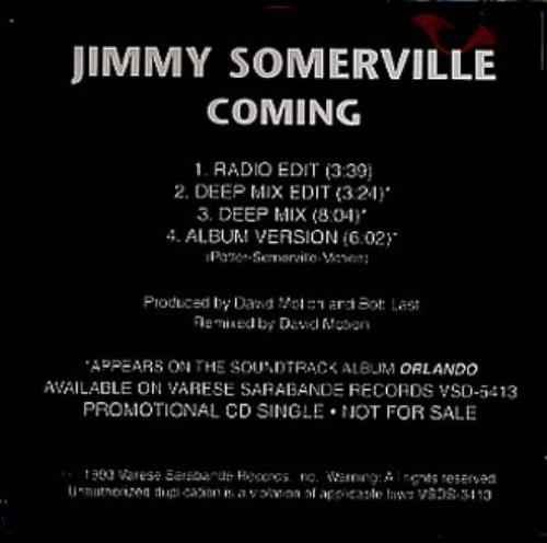Jimmy Somerville Coming CD single (CD5 / 5") US SVLC5CO27131