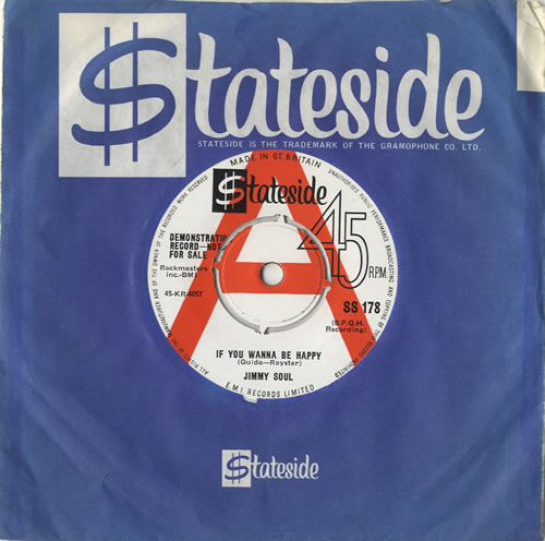 Jimmy Soul If You Wanna Be Happy 7" vinyl single (7 inch record / 45) UK JPK07IF452174