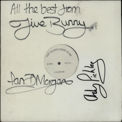 Jive Bunny That Sounds Good To Me - Autographed 12" vinyl single (12 inch record / Maxi-single) UK JVE12TH607943