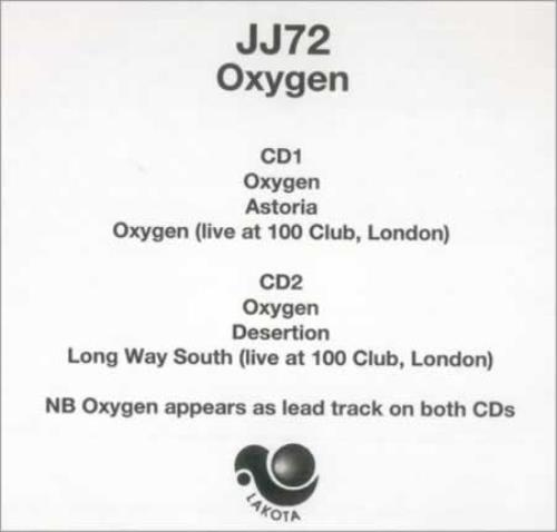 JJ72 Oxygen CD-R acetate UK JJ7CROX168600