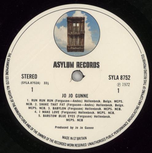 Jo Jo Gunne Jo Jo Gunne vinyl LP album (LP record) UK JJGLPJO183586