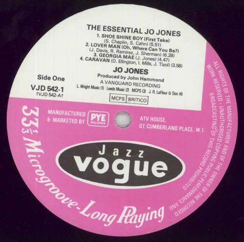 Jo Jones The Essential Jo Jones 2-LP vinyl record set (Double LP Album) UK JJJ2LTH541133