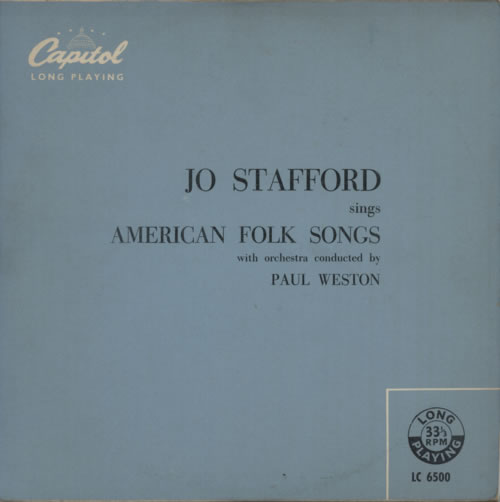 Jo Stafford American Folk Songs 10" vinyl single (10 inch record) UK JS010AM615336
