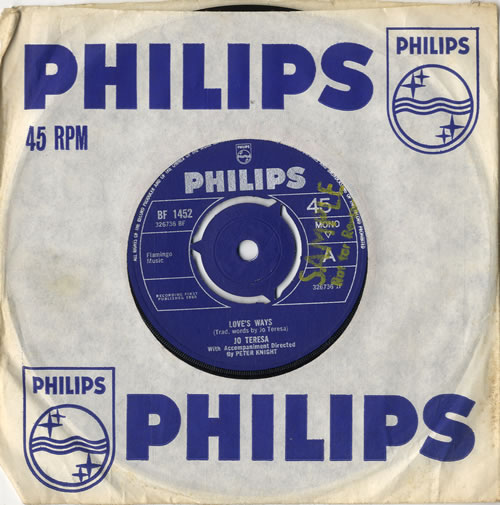 Jo Teresa Love's Ways 7" vinyl single (7 inch record / 45) UK KUH07LO587115