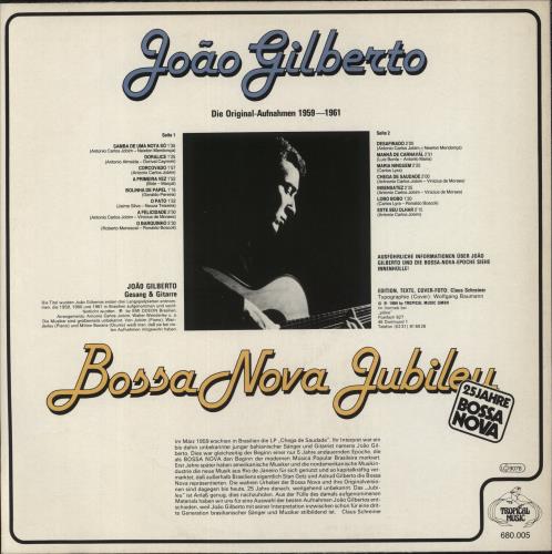 Jo�o Gilberto Bossa Nova Jubileu vinyl LP album (LP record) German JLULPBO860565
