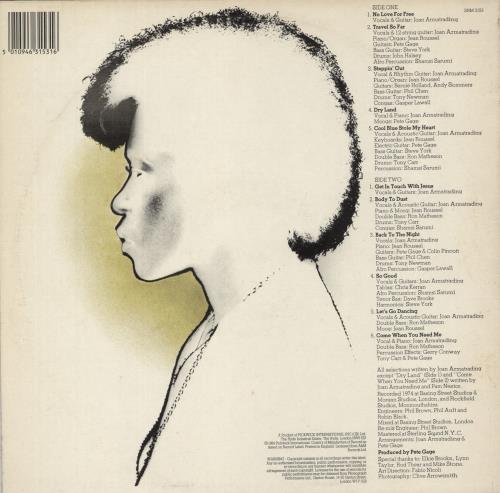 Joan Armatrading Back To The Night vinyl LP album (LP record) UK ARMLPBA578296