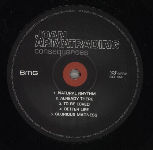 Joan Armatrading Consequences vinyl LP album (LP record) UK ARMLPCO887704