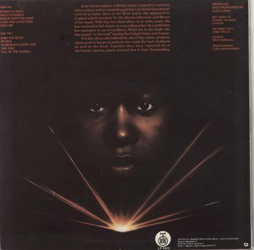 Joan Armatrading Joan Armatrading vinyl LP album (LP record) Yugoslavian ARMLPJO765523