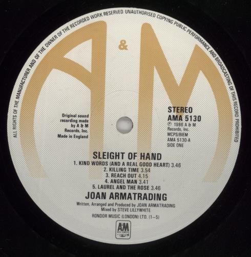 Joan Armatrading Sleight Of Hand vinyl LP album (LP record) UK ARMLPSL306663