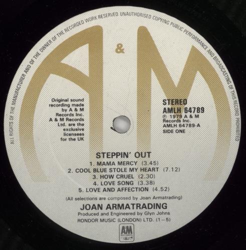 Joan Armatrading Steppin' Out vinyl LP album (LP record) UK ARMLPST374712