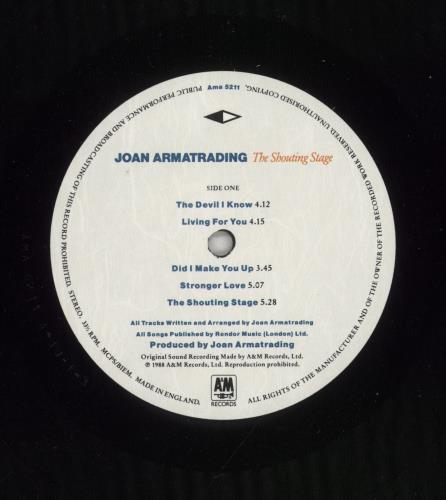 Joan Armatrading The Shouting Stage vinyl LP album (LP record) UK ARMLPTH477347