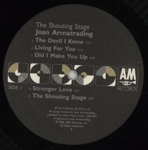 Joan Armatrading The Shouting Stage vinyl LP album (LP record) US ARMLPTH866952