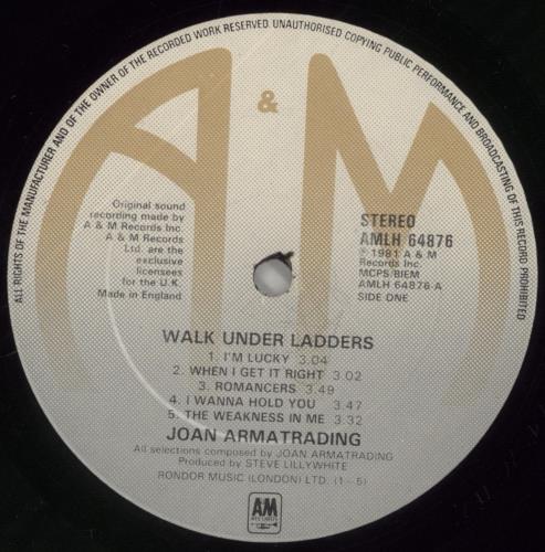 Joan Armatrading Walk Under Ladders vinyl LP album (LP record) UK ARMLPWA306638