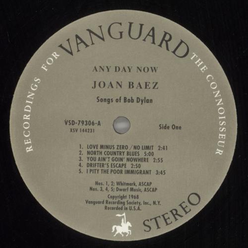 Joan Baez Any Day Now 2-LP vinyl record set (Double LP Album) UK JBZ2LAN879794