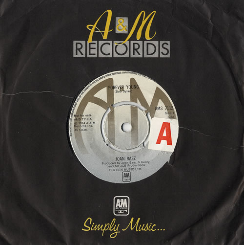 Joan Baez Forever Young 7" vinyl single (7 inch record / 45) UK JBZ07FO481258