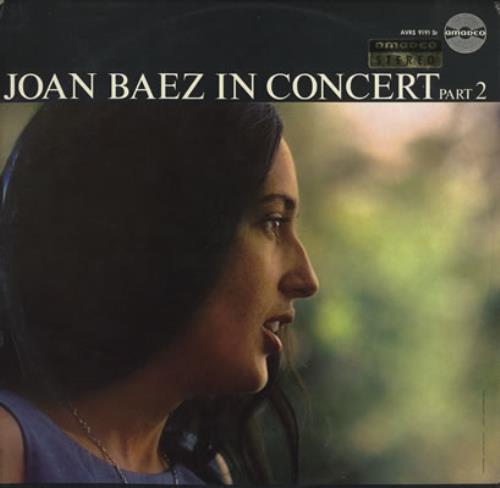 Joan Baez In Concert Part 2 vinyl LP album (LP record) Austrian JBZLPIN372107