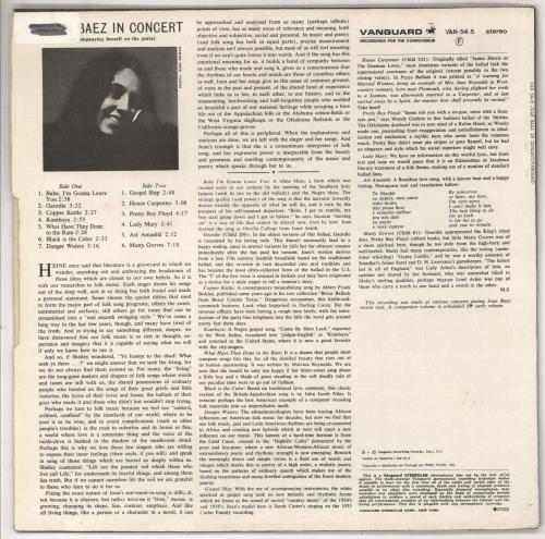 Joan Baez In Concert vinyl LP album (LP record) Portuguese JBZLPIN734781