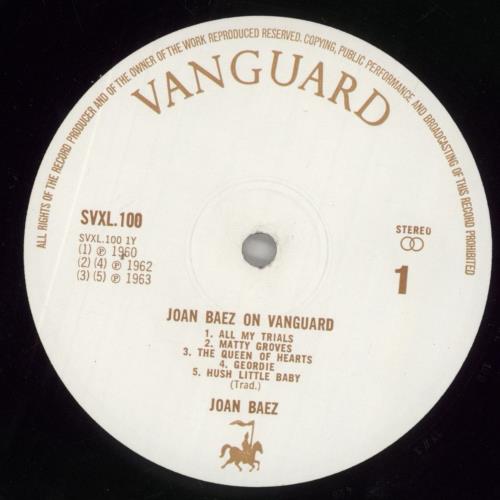 Joan Baez Joan Baez On Vanguard vinyl LP album (LP record) UK JBZLPJO294339