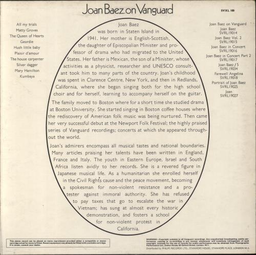 Joan Baez Joan Baez On Vanguard vinyl LP album (LP record) UK JBZLPJO294339